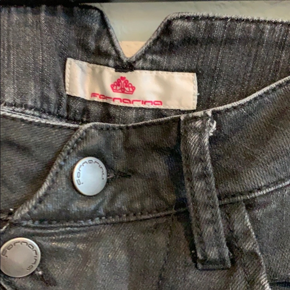 Fornarina women black denim jeans size 28x27.5” - Picture 2 of 11